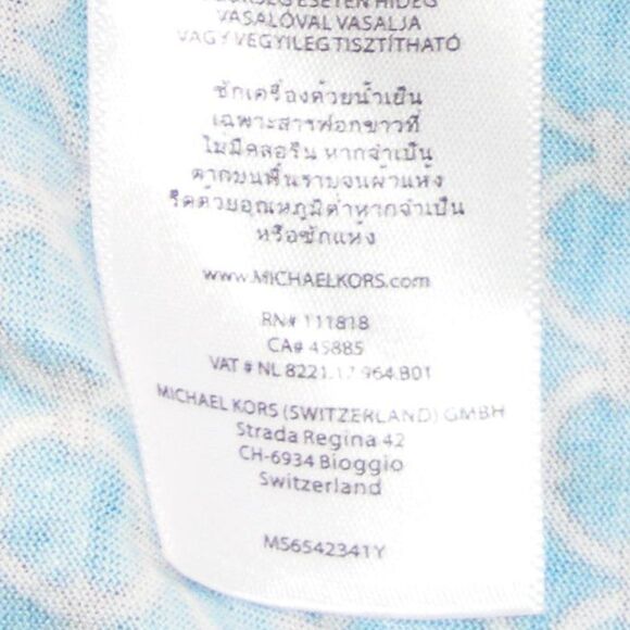 MICHAEL KORS Blouse/Top, XS, LOGO, Blue Interlinked Chains print, MK - Picture 11 of 11
